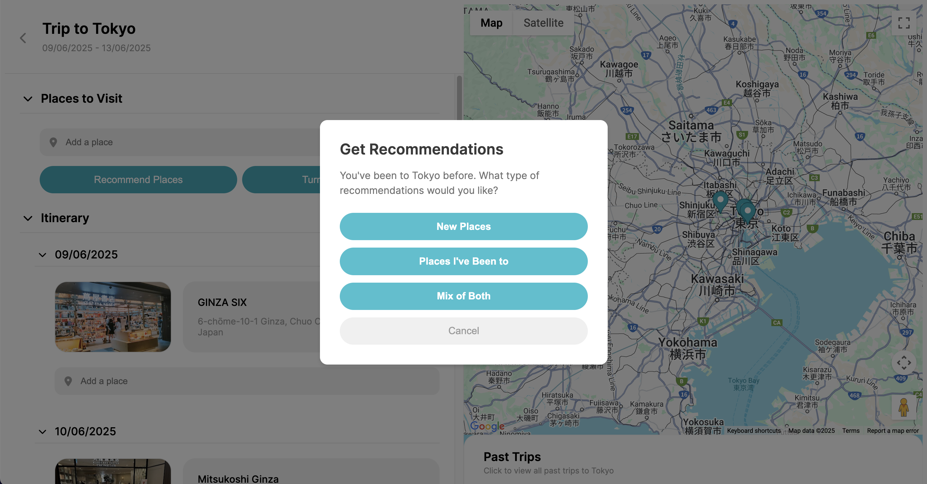 Recommendation Popup Screenshot