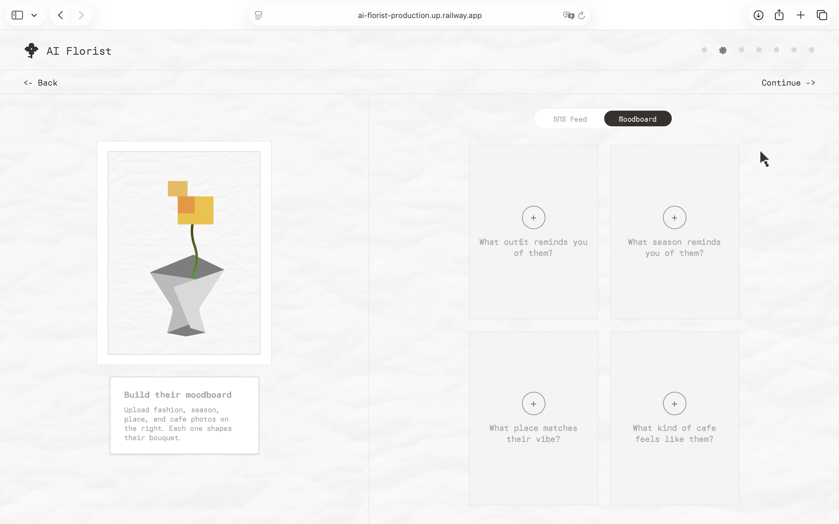 Upload page